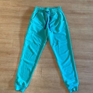 Figs surgical green high waisted Zamora jogger